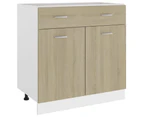 Drawer Bottom Cabinet Sonoma Oak 80x46x81.5 cm Engineered Wood