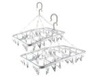 Xtra Kleen 6PCE Hanging Rotating Clothes Airer Attatched Pegs 30 x 48cm