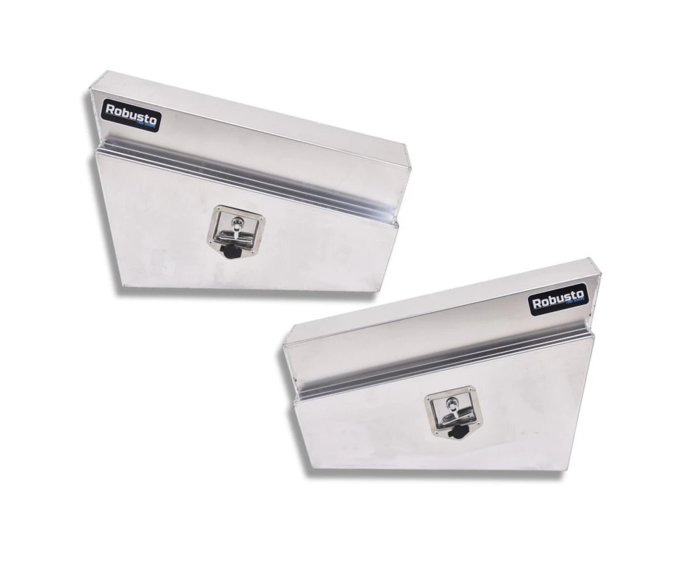 Under Tray Tool Box Underbody Pair Set 750mm Aluminium