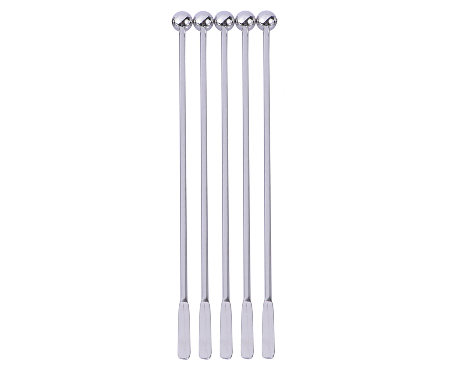 5 Pcs 19cm Stainless Steel Mixing Cocktail Coffee Stirrers for Wine