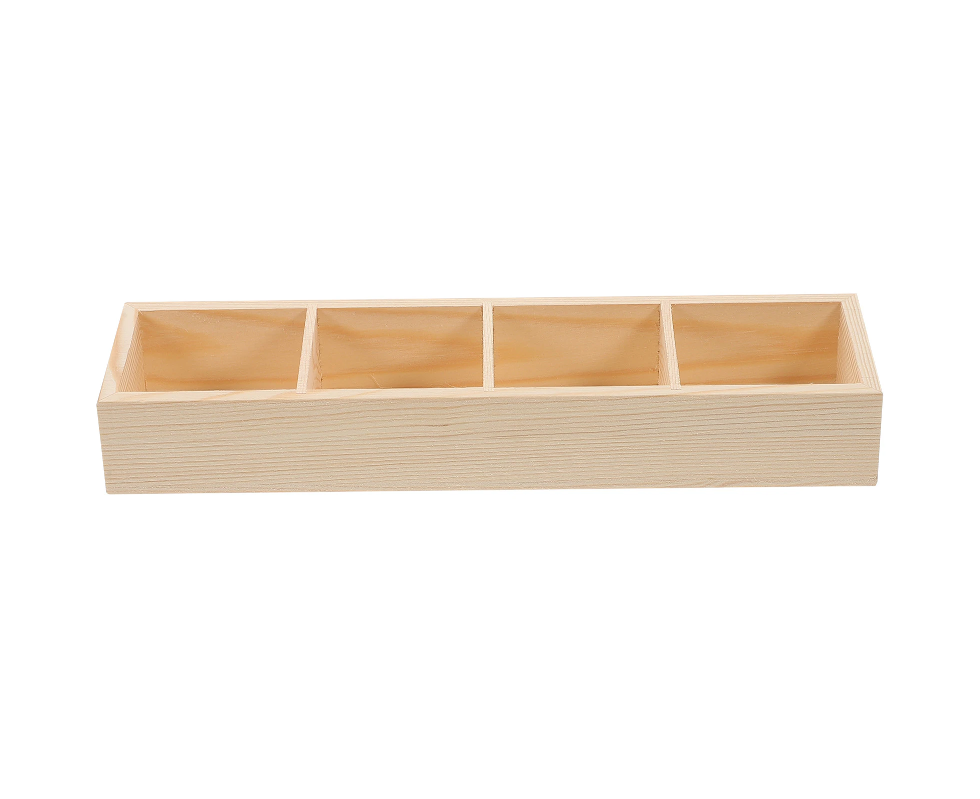 Wooden Tea Bag Box  Compartments Coffee Bag Holder Countertop Divided Storage Container