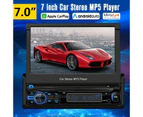 7 Inch Touch Car Radio CarPlay Android Auto Automatic Retractable Screen Car MP5 Player 1Din Multimedia Player AUX /SD/ USB Bluetooth for Universal