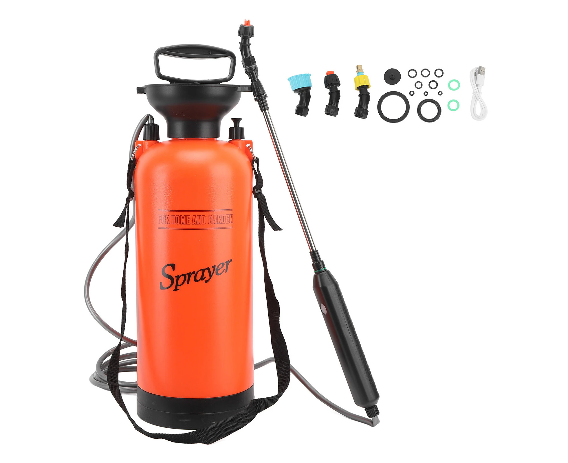 Electric Sprayer Lawn Garden Portable Spray Bottle for Spraying Plants Watering Household Cleaning 8L