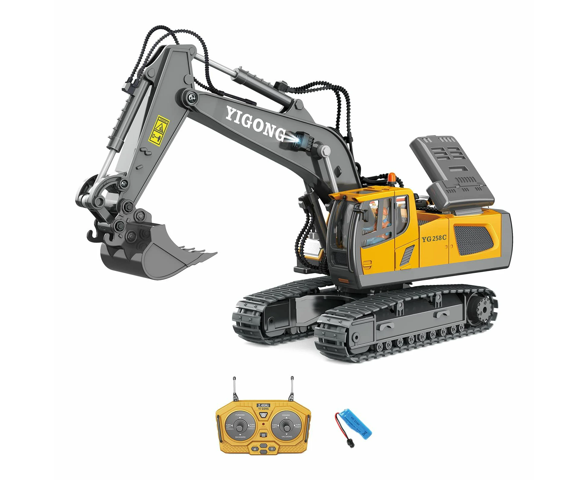 Remote Control Excavator ,1:20 Remote Control Digger Excavator Toys,11CH Engineering Vehicle Excavator Toy