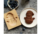 Biscuit Stamp Carved Mould Wooden  Press Mold Biscuit Cutter Mold DIY Baking Tool