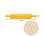 Plastic Non Stick Fondant Rolling Pin Tool Portable Embossed Rolling Pin Fondant Pastry Cake Decorating Tool