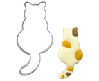 Long tail Cat fondant cookie mold Cute Cat Cat icing cookie dough baking cake base press mold cover impression