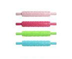 Plastic Non Stick Fondant Rolling Pin Tool Portable Embossed Rolling Pin Fondant Pastry Cake Decorating Tool