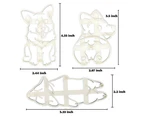 3Pcs/Set Cute Corgi Biscuit Mold Plastic Funny Dog Shaped Cutters Biscuit Baking Tool for Kids Hand DIY Mold