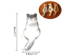 Long tail Cat fondant cookie mold Cute Cat Cat icing cookie dough baking cake base press mold cover impression