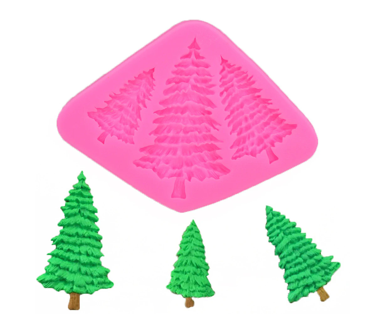 Pine Moulds Cedar Mold Christmas Tree Molds Cake Fondant Mould DIY Baking