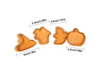 4pcs/set Halloween Mould Biscuit Stamp 3D  Plunger Cutter DIY Baking Mould Cutters For Kitchen Tools