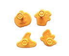 4pcs/set Halloween Mould Biscuit Stamp 3D  Plunger Cutter DIY Baking Mould Cutters For Kitchen Tools