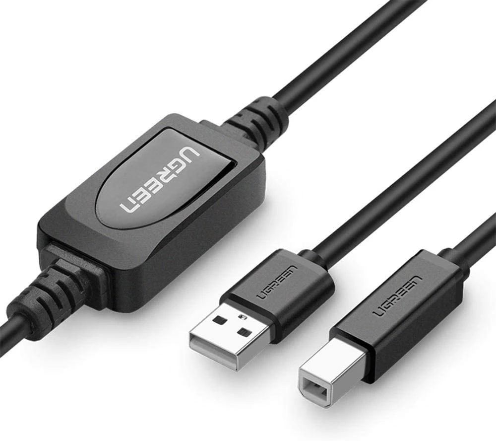 UGREEN USB Type-A Male to USB Type-B Male Active Printer Cable