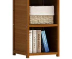 Bamboo Shelf Bookcase Display Storage Rack Stand Livingroom Bedroom