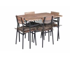 YES4HOMES 5 Piece Kitchen Dining Room Table and Chairs Furniture With Cushion Mat