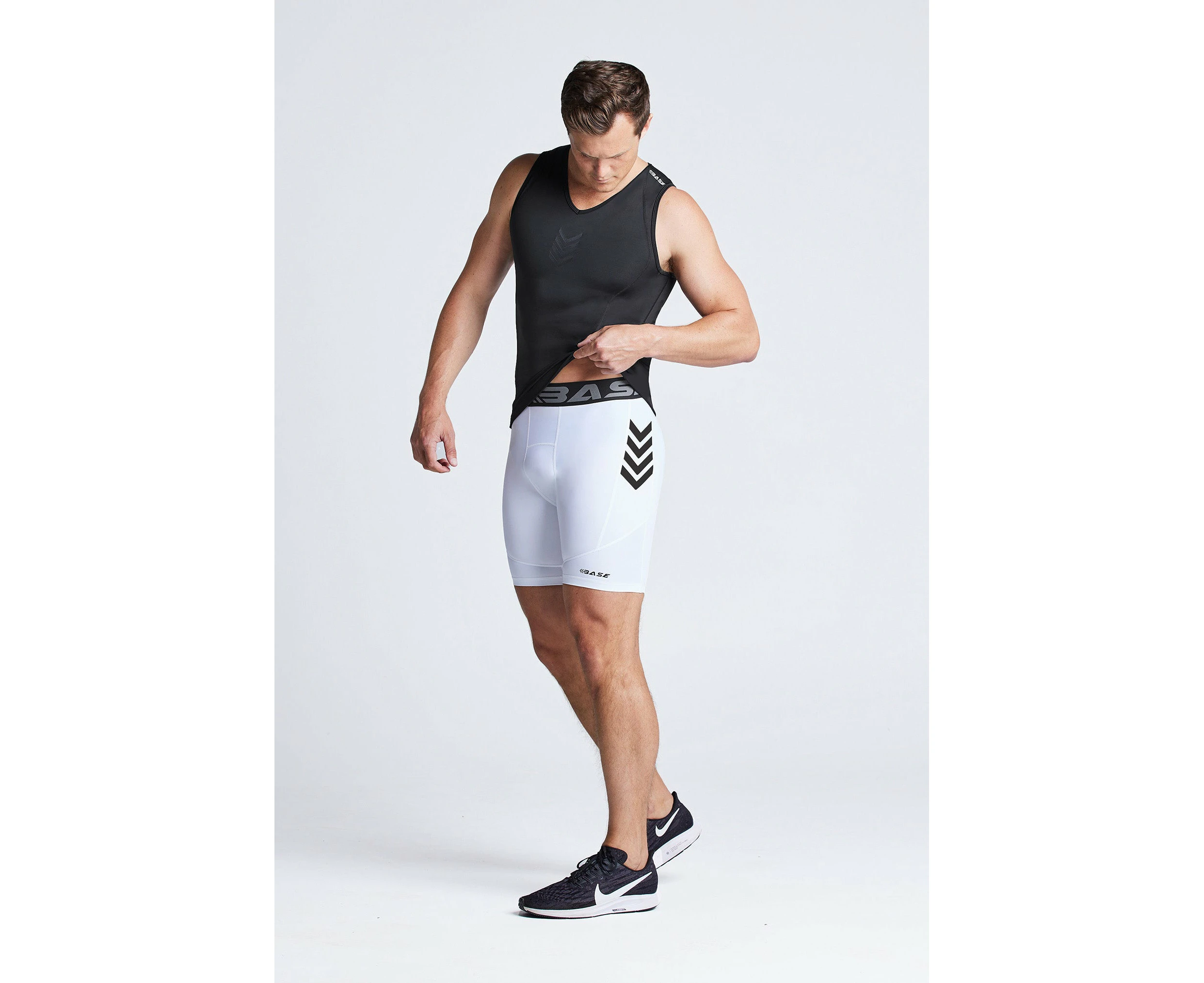 BASE Men's Endurance Compression Shorts - White