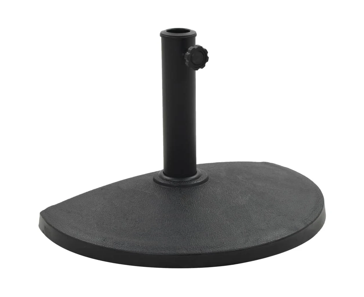 vidaXL Parasol Base Half Round Polyresin 9 kg Black