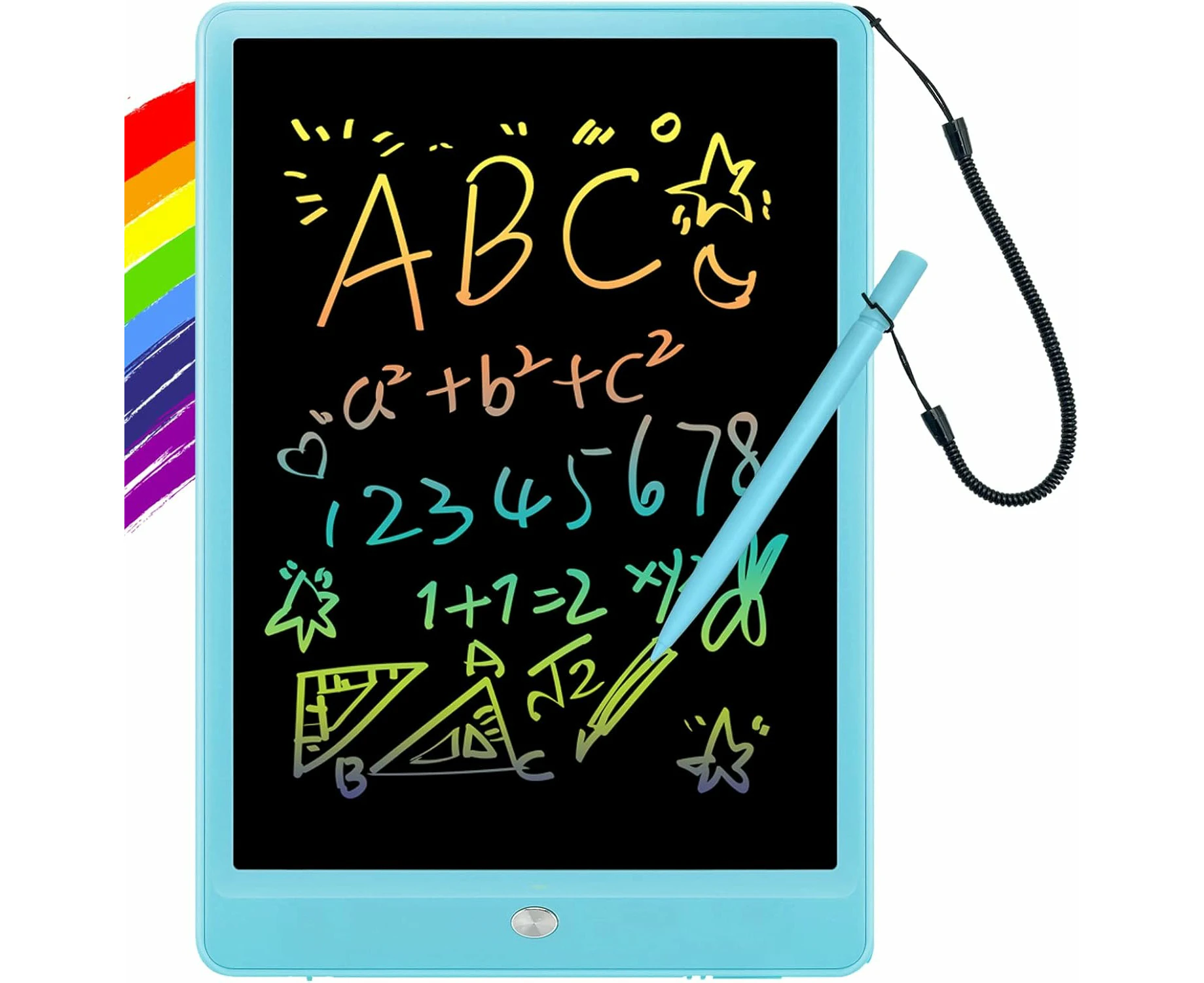 10 Inch LCD Writing Tablet Colorful Doodle Board Drawing Tablet Erasable Reusable Writing Pad Educational toys -Blue