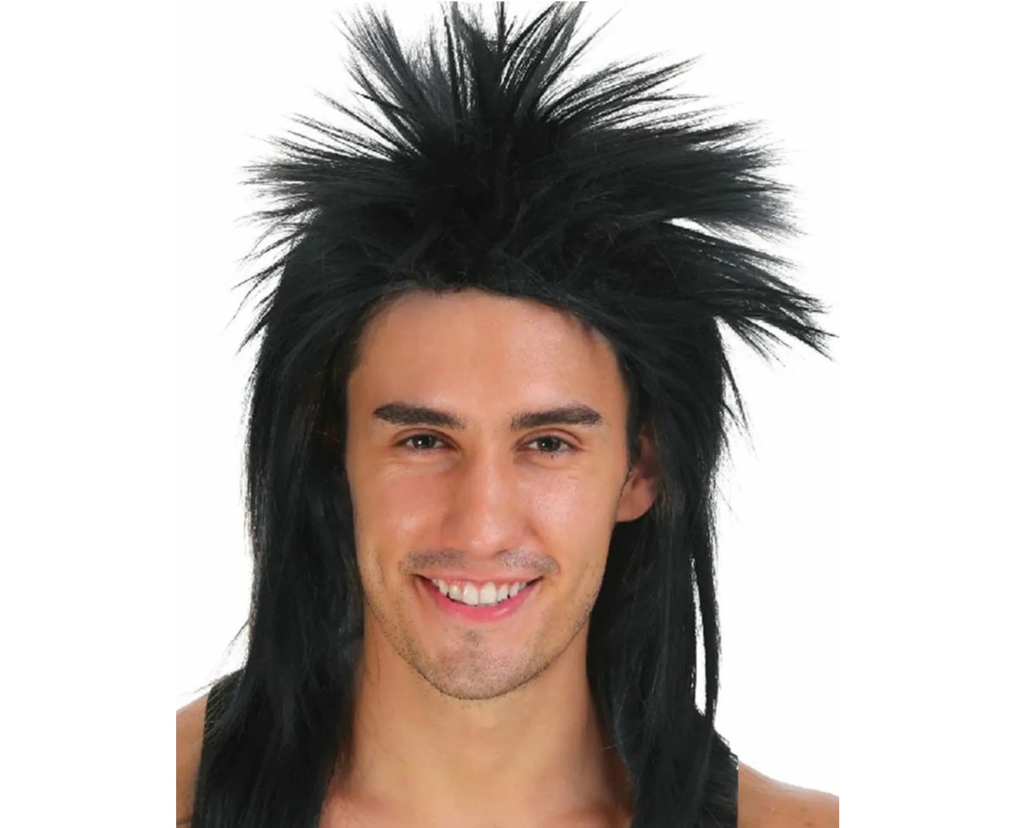 Black Spiky Punk Rock Wig