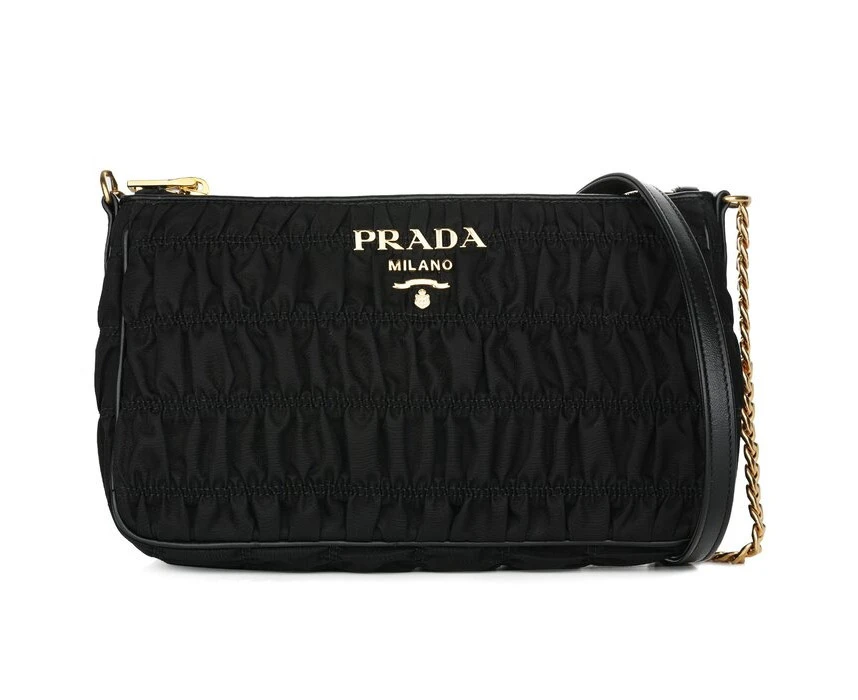 Prada Prada Tessuto Gaufre Sling Bag 1BH152 Black