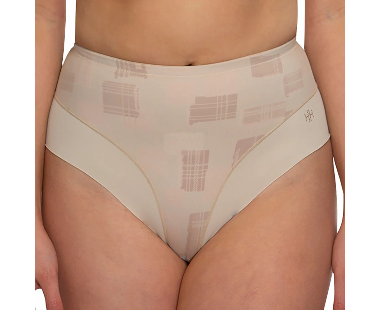 Hush Hush by Slimform Eden Medium Control Thong Back Brief HH046 Geo Nude