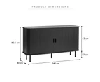 Cooper & Co. Haven Sliding Door 140cm Sideboard Black