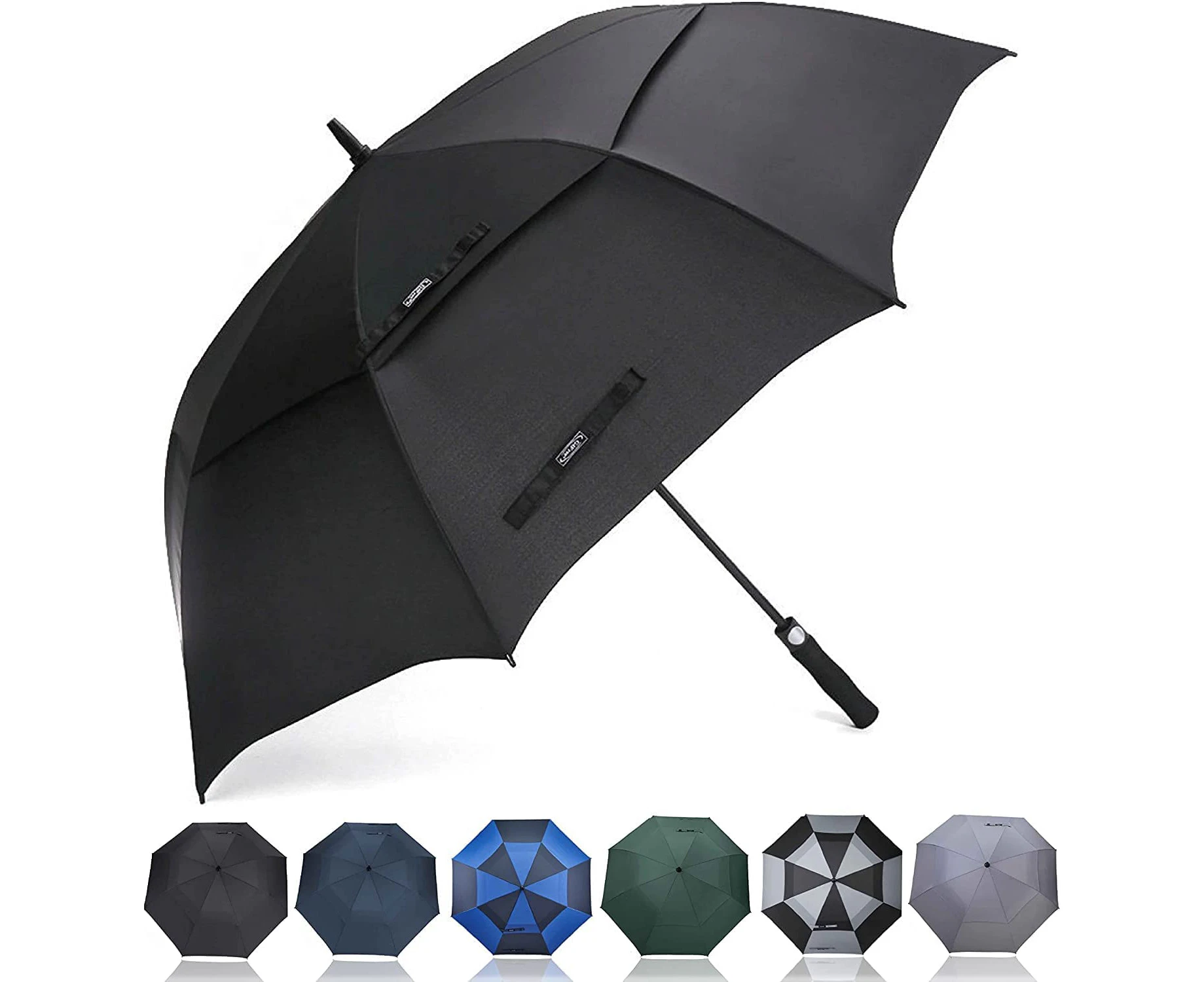 G4Free 55/63/69 Inch Golf Umbrella Windproof Double Canopy Extra Large Oversize Automatic Open Waterproof Umbrellas