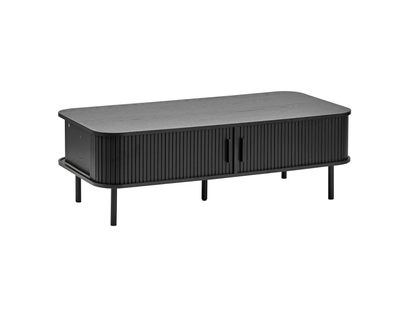 Cooper & Co. Haven Sliding Door 120cm Coffee Table Black