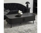 Cooper & Co. Haven Sliding Door 120cm Coffee Table Black