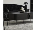 Cooper & Co. Haven Sliding Door 120cm Coffee Table Black