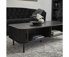 Cooper & Co. Haven Sliding Door 120cm Coffee Table Black