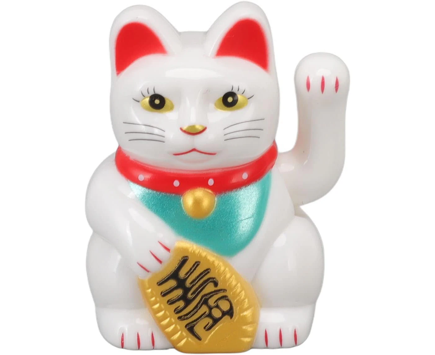 Maneki Neko Lucky Fengshui Cat, Fortune Welcoming Waving Arm Cat Wealth Fortune Cat Feng Shui Decor for Home Office Display, Car Decor, Feng Shui Decoratio