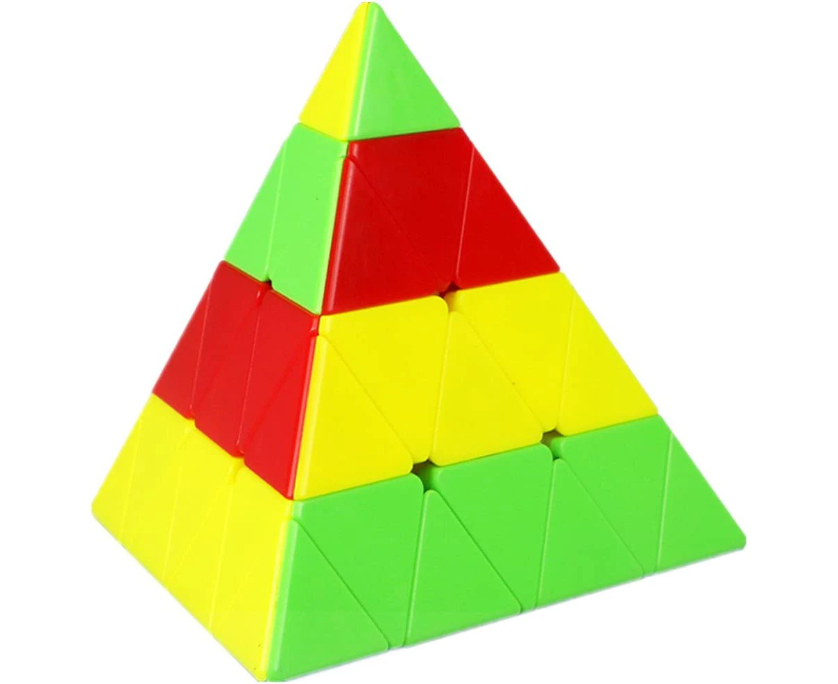 CuberSpeed Qiyi 4x4 Pyramid stickerless Magic Cube Qiyi Master Pyraminx Speed Cube