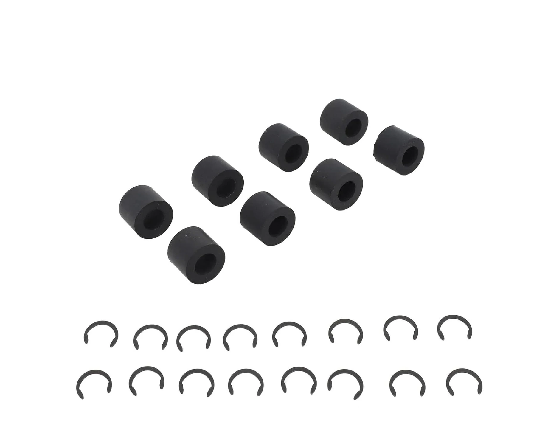 8pcs Replacement Spare Rubber Rollers for Cricut Maker & Maker 3, Rubber Wheel Mat Guide Rubber Roller with 16pcs Retaining Clip Rings, Rubber Roller Repla