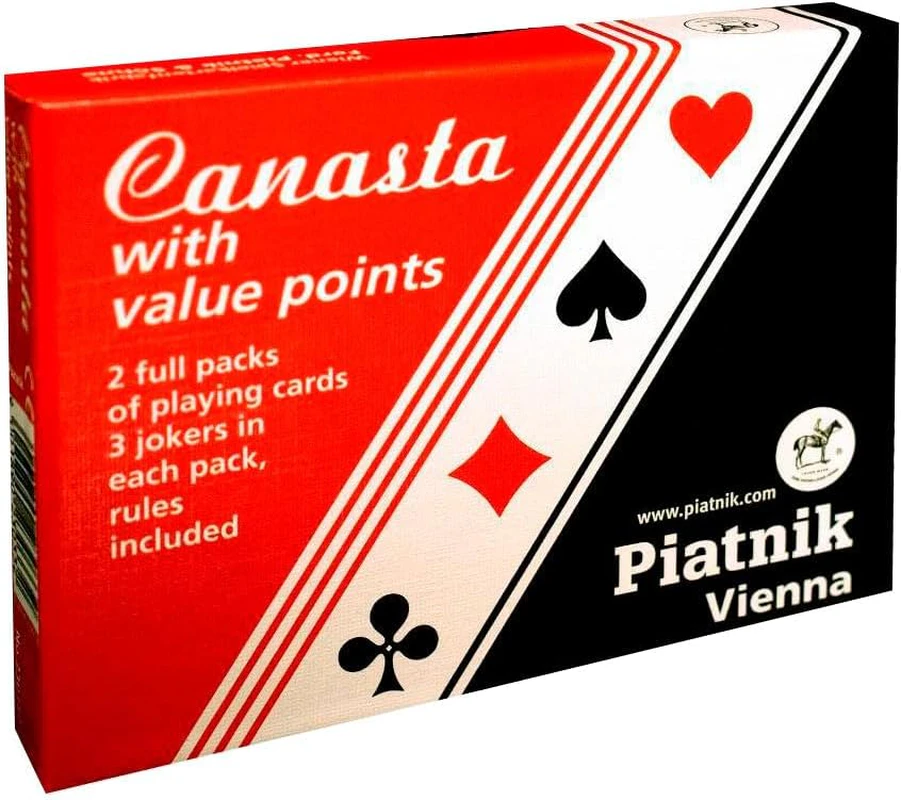 Piatnik Canasta Cards with Value Points Double Deck Playing Cards