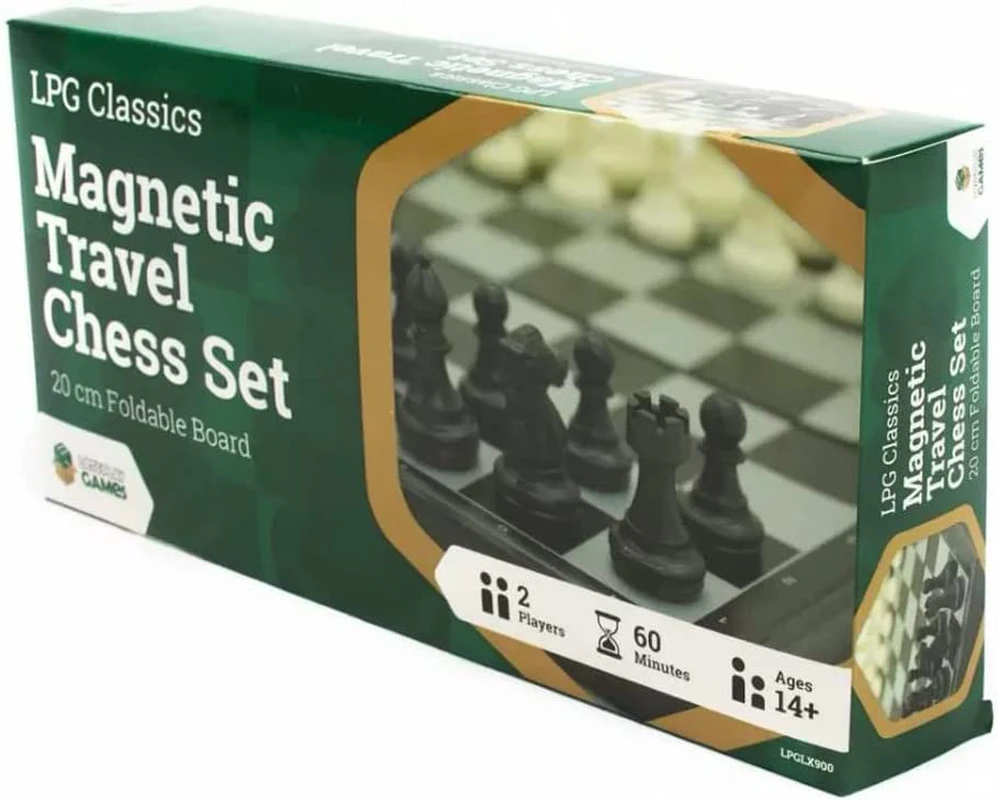 Let's Play Games Plastic Magnetic Travel Chess Set - 20 cm Foldable Board (LPG LX900)