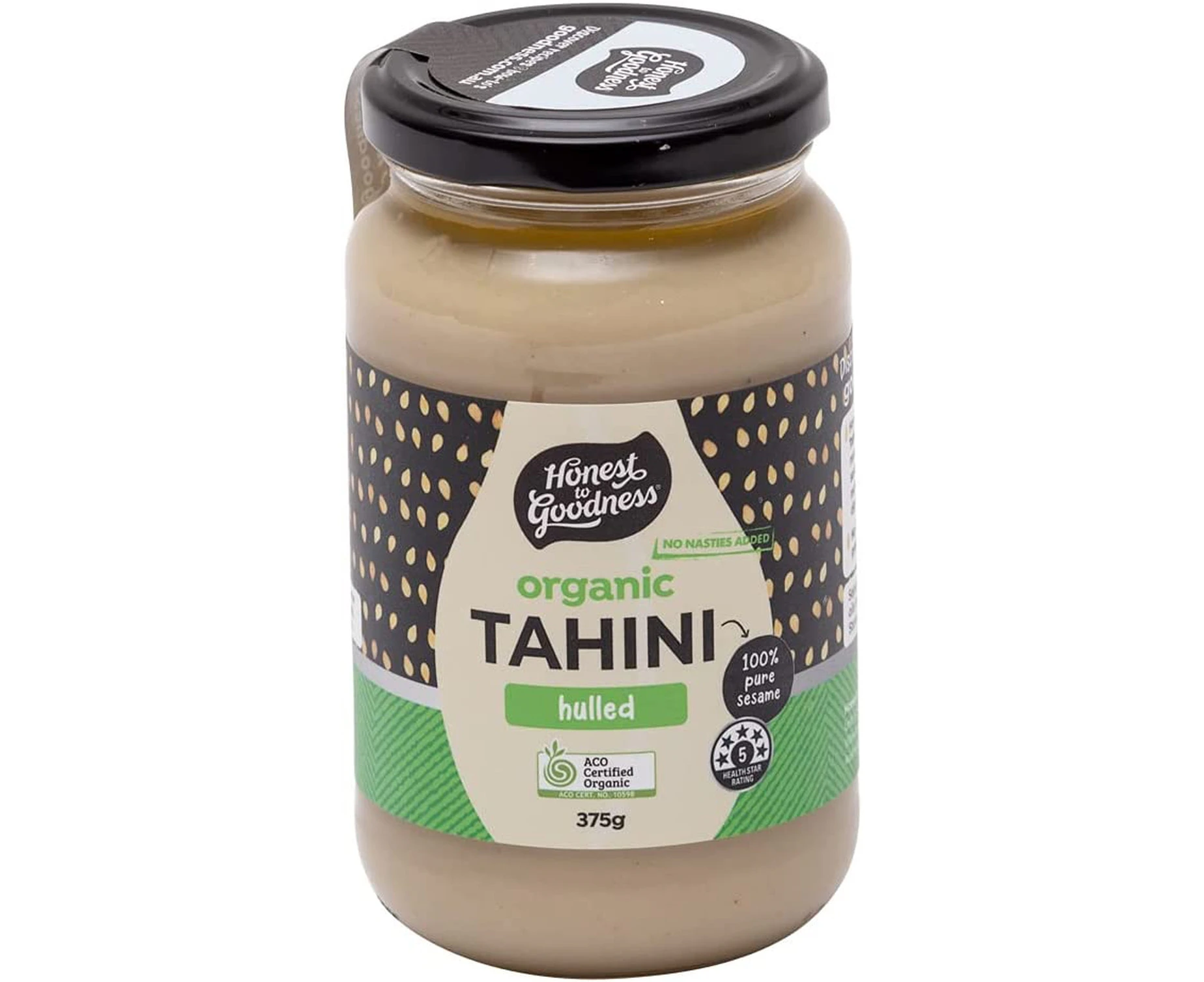 Honest to Goodness, Organic Tahini Hulled (Sesame), 375 Grams - Carefully hulled and lightly toasted, these sesame seeds are transformed into a creamy, smo