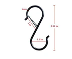 Versatile Storage S Hooks for Hanging Convenient Hooks for Closet Organization-Black