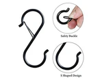 Versatile Storage S Hooks for Hanging Convenient Hooks for Closet Organization-Black