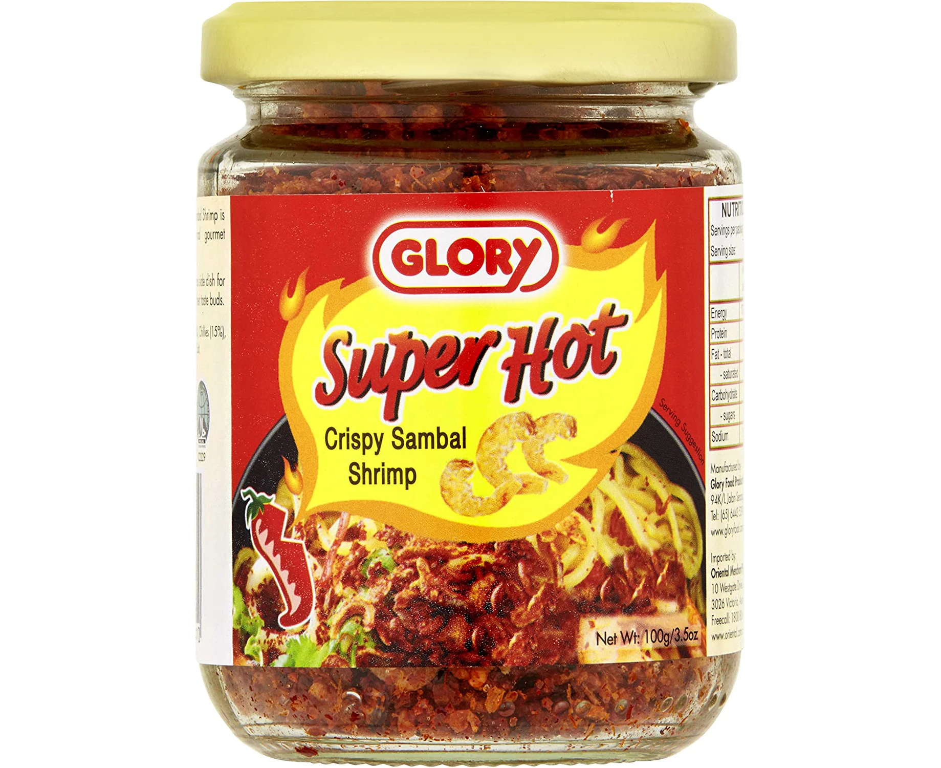 Glory Crispy Sambal Shrimp, 100 g