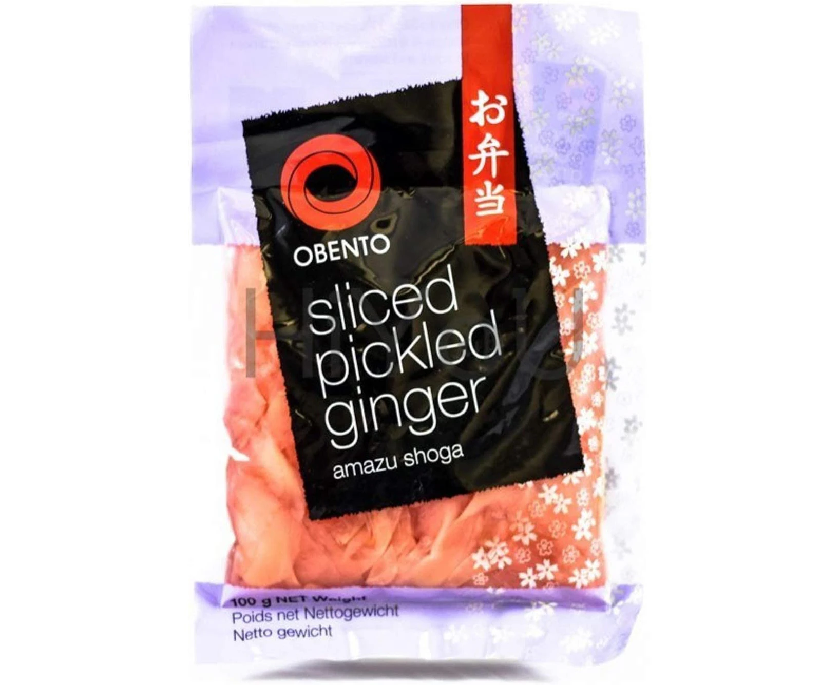 Obento Pink Sliced Pickled Ginger Amazu Shoga, 100 g