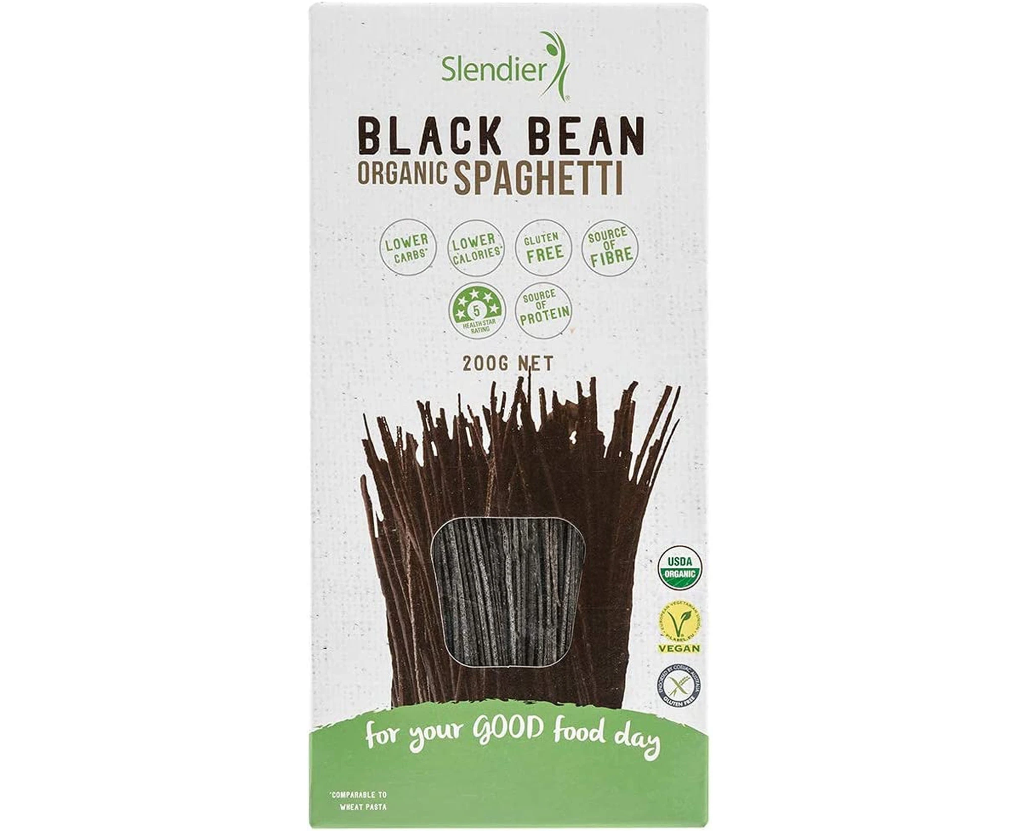 Slendier Organic Black Bean Spaghetti 200g