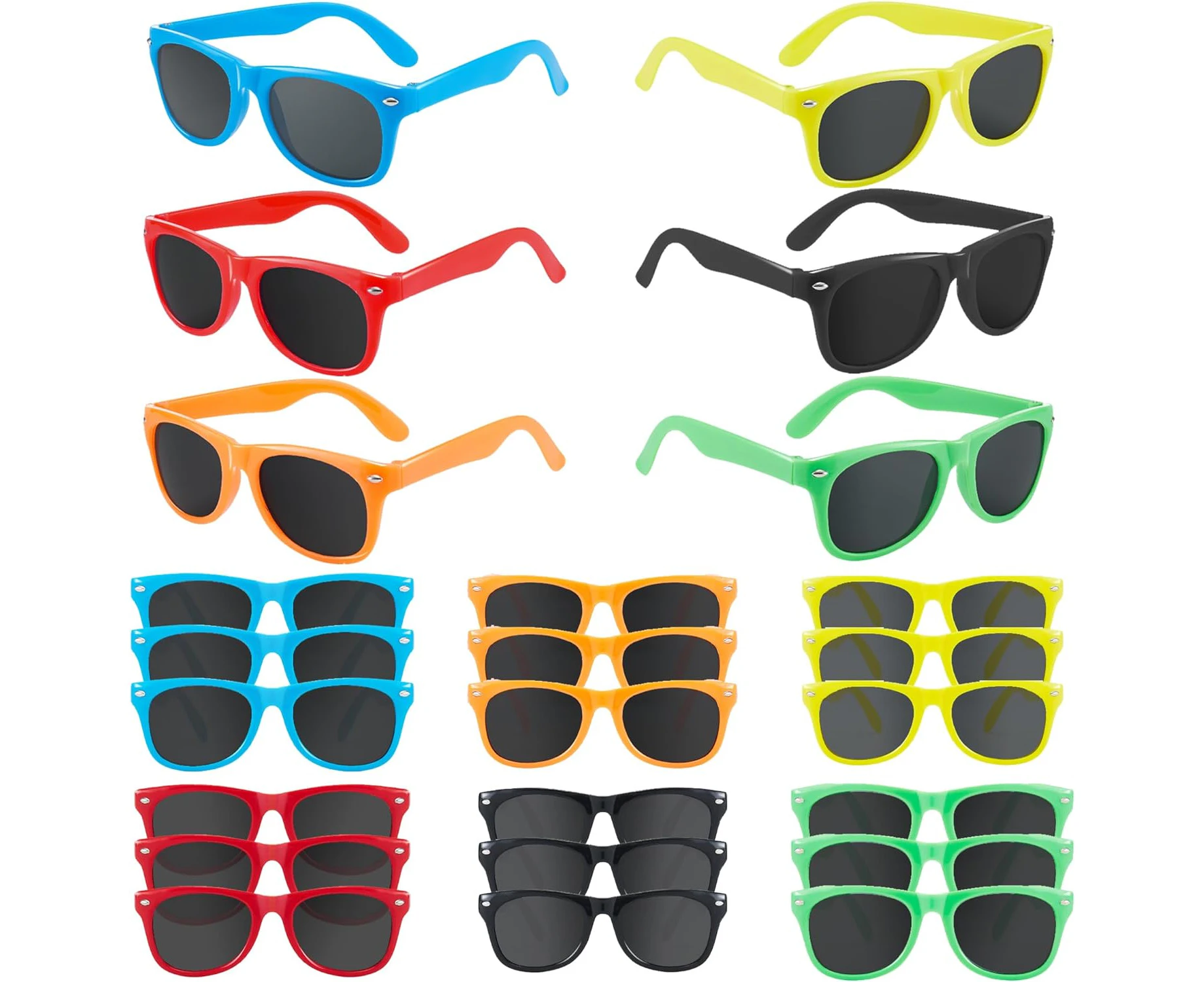 24 Pack Kids Sunglasses Bulk, Kids Sunglasses Party Favor, Sunglasses with UV400 Protection for Boys and Girls, Party Toys for Summer Beach Birthday Party