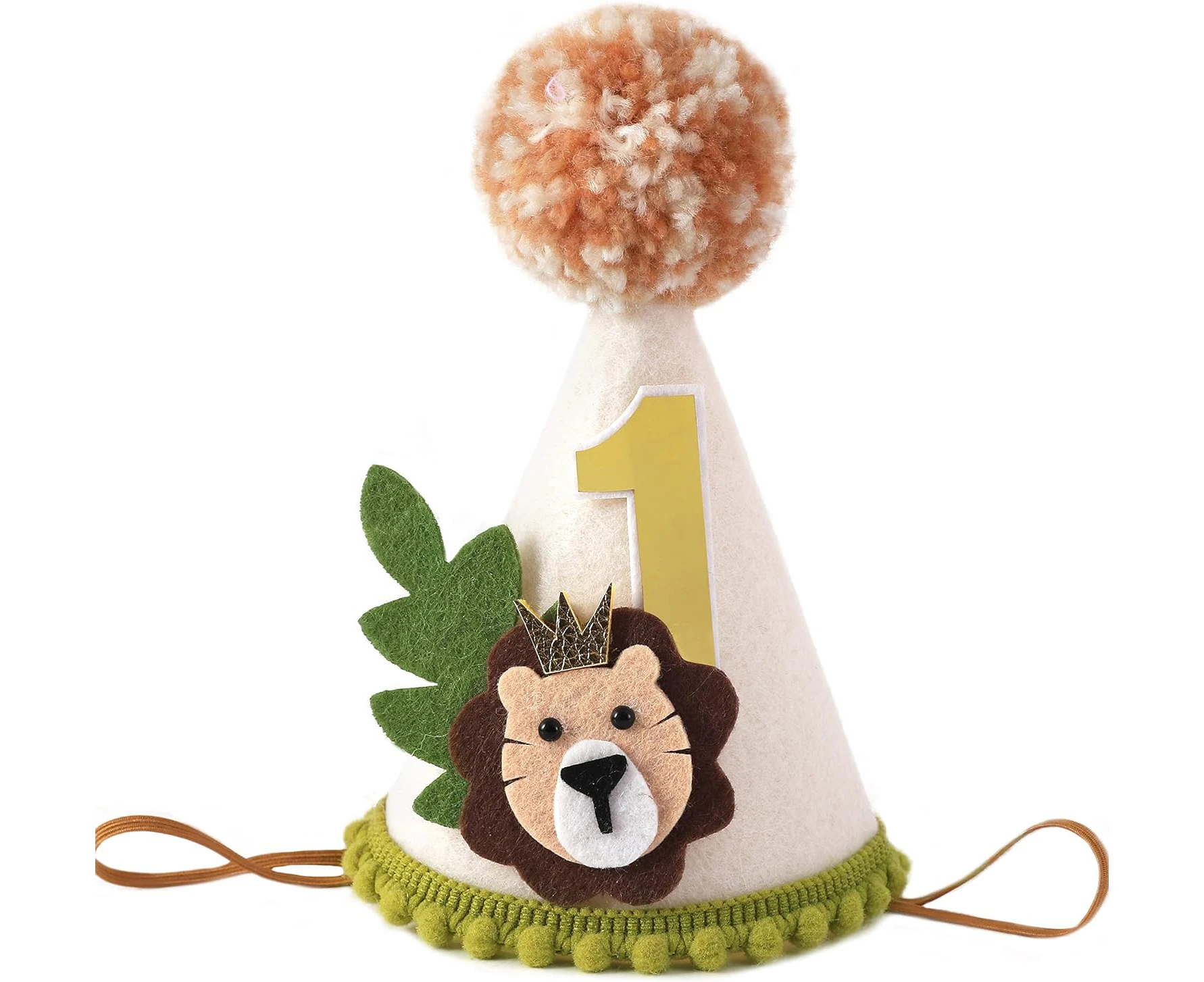 Safari 1st Birthday Hat for Boys - Lion Theme First Birthday Crown, Wild One Birthday Decoration, Jungle Safari BirthdaySafari 1st Birthday Hat for Boys -