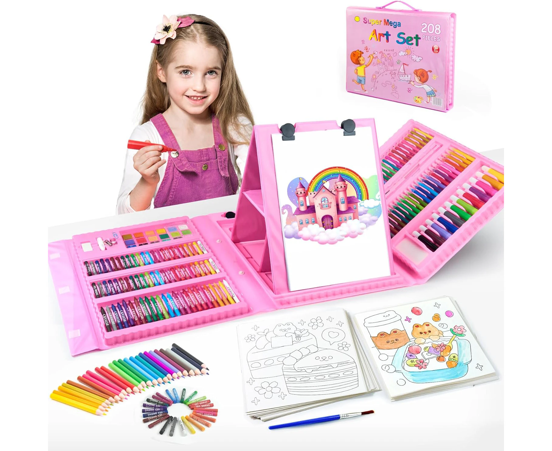 Kids Drawing Set 230 Pcs Art Set for Kids with Painting Cards,Coloring Painting Sets for Children,Art Supplies for Artists Teens Girls Boys