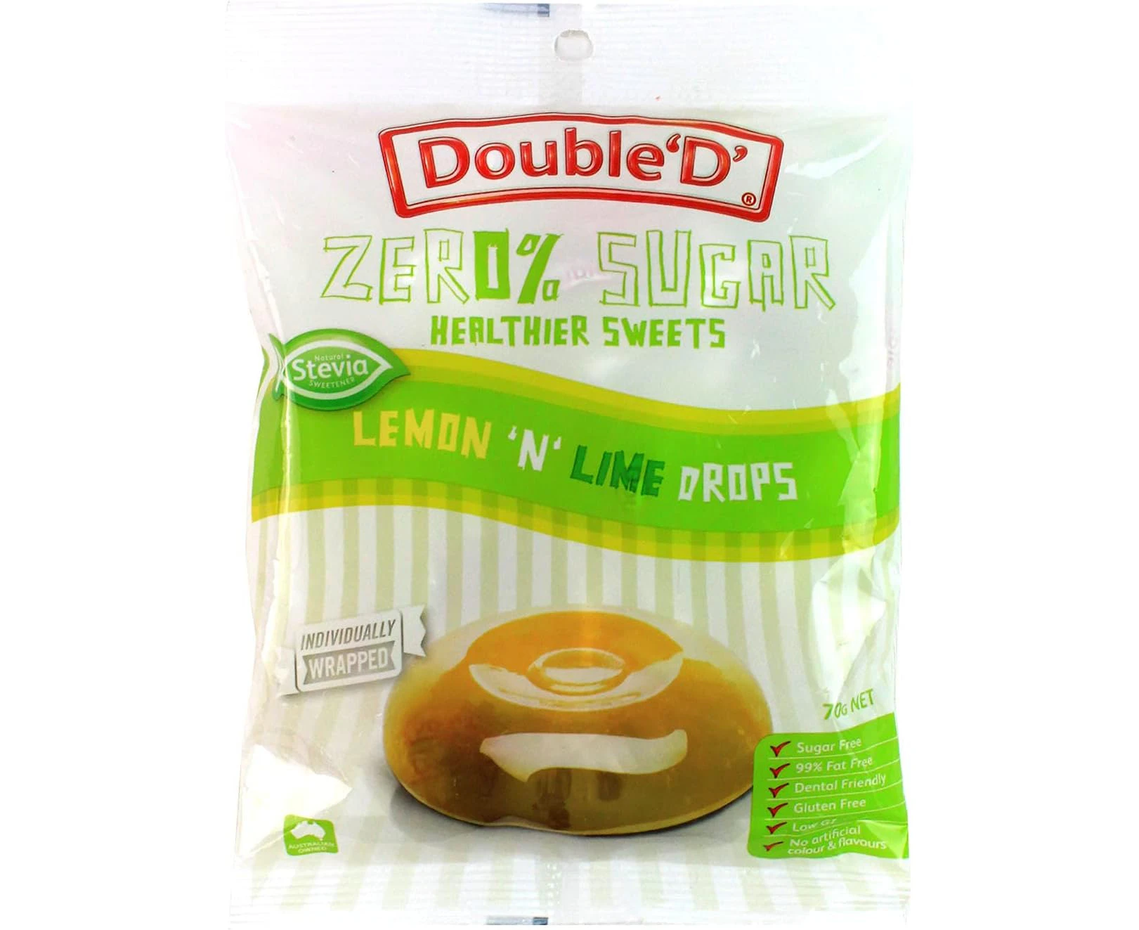 Double D Sugar Free Lemon and Lime Drops 70 g