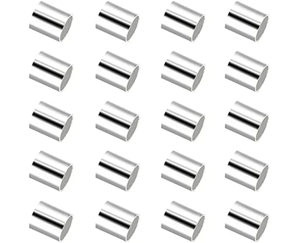 SAVITA 2000pcs Silver Crimp Beads Jewelry Tube Crimps Spacer Beads for Jewelry Necklace Bracelet Earring DIY Making Craft (2mm)