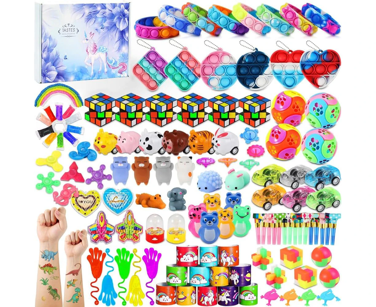 MOTYYA 120 Pcs Party Favors for Kids 6-8-10-12, Birthday Gift for Kids, Goodie Bags Treasure Box Toys For Classroom Rewards, Kids' Party Supplies For Pinat