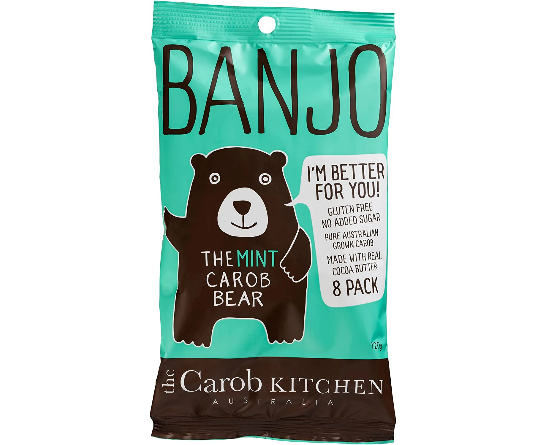 The Carob Kitchen Banjo Carob Bear Mint 8 Bears